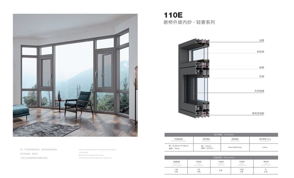 110E平開(kāi)窗-輕奢系列